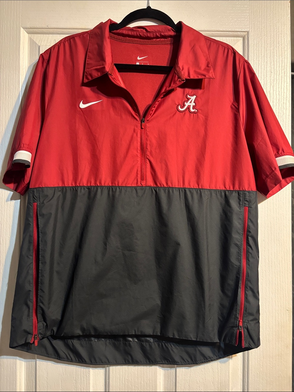 Nike Alabama Short-Sleeve Quarter-Zip Pullover